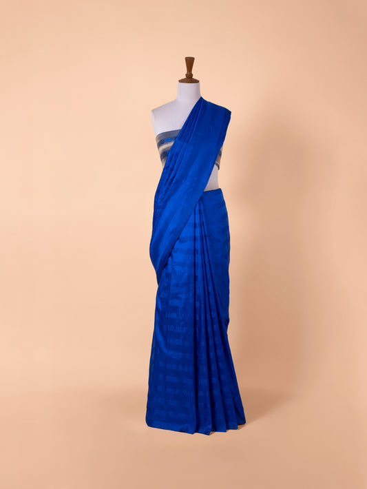 Handwoven Blue Silk Saree