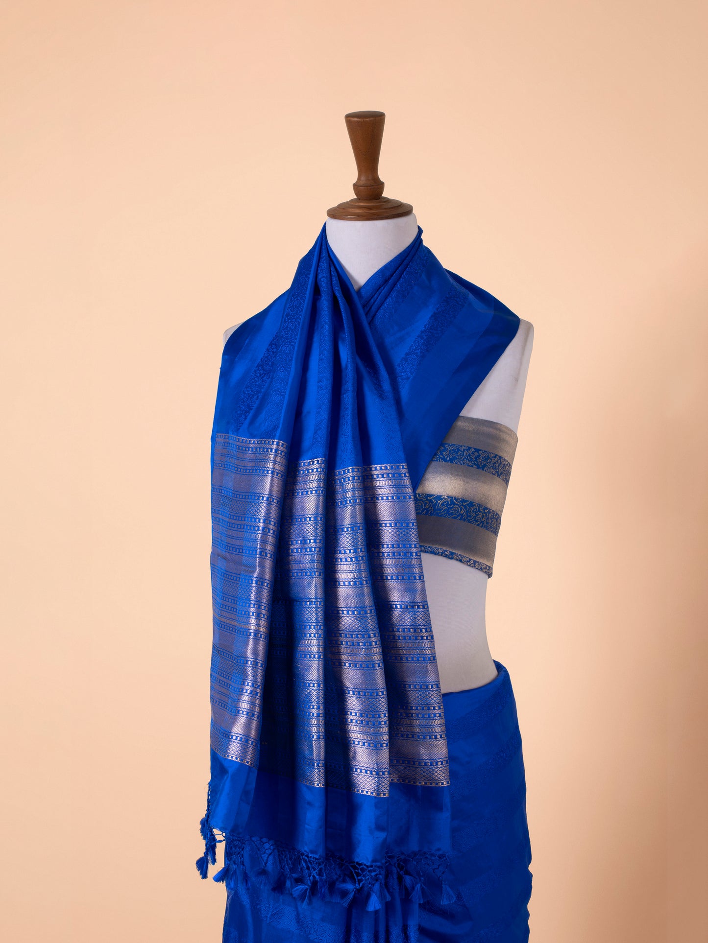 Handwoven Blue Silk Saree