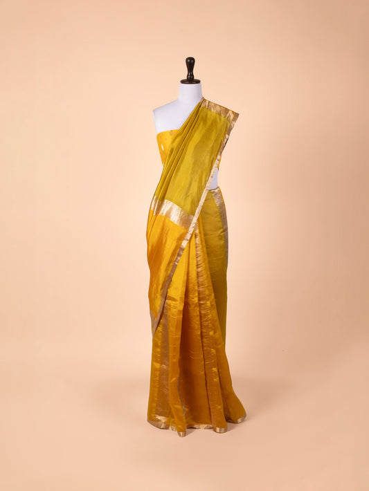 Handwoven Mustard Silk Saree