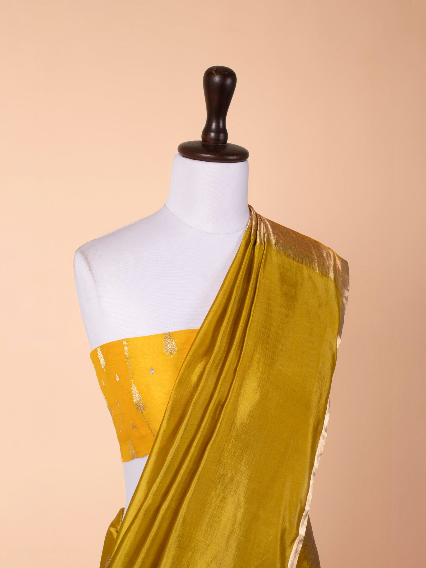 Handwoven Mustard Silk Saree