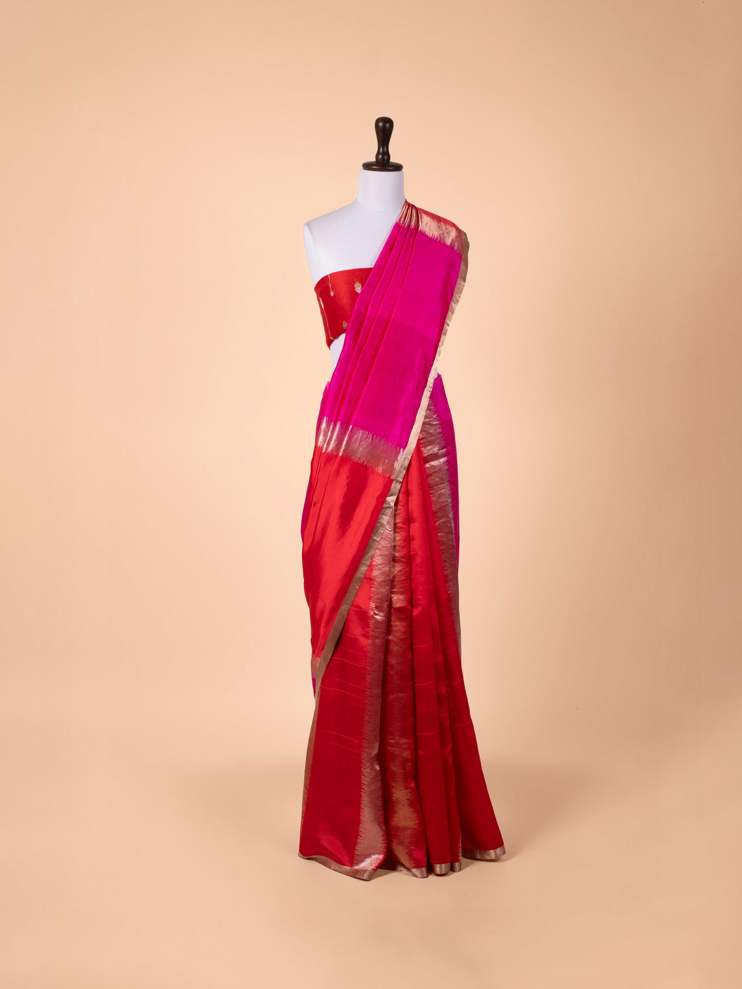 Handwoven Red Silk Saree