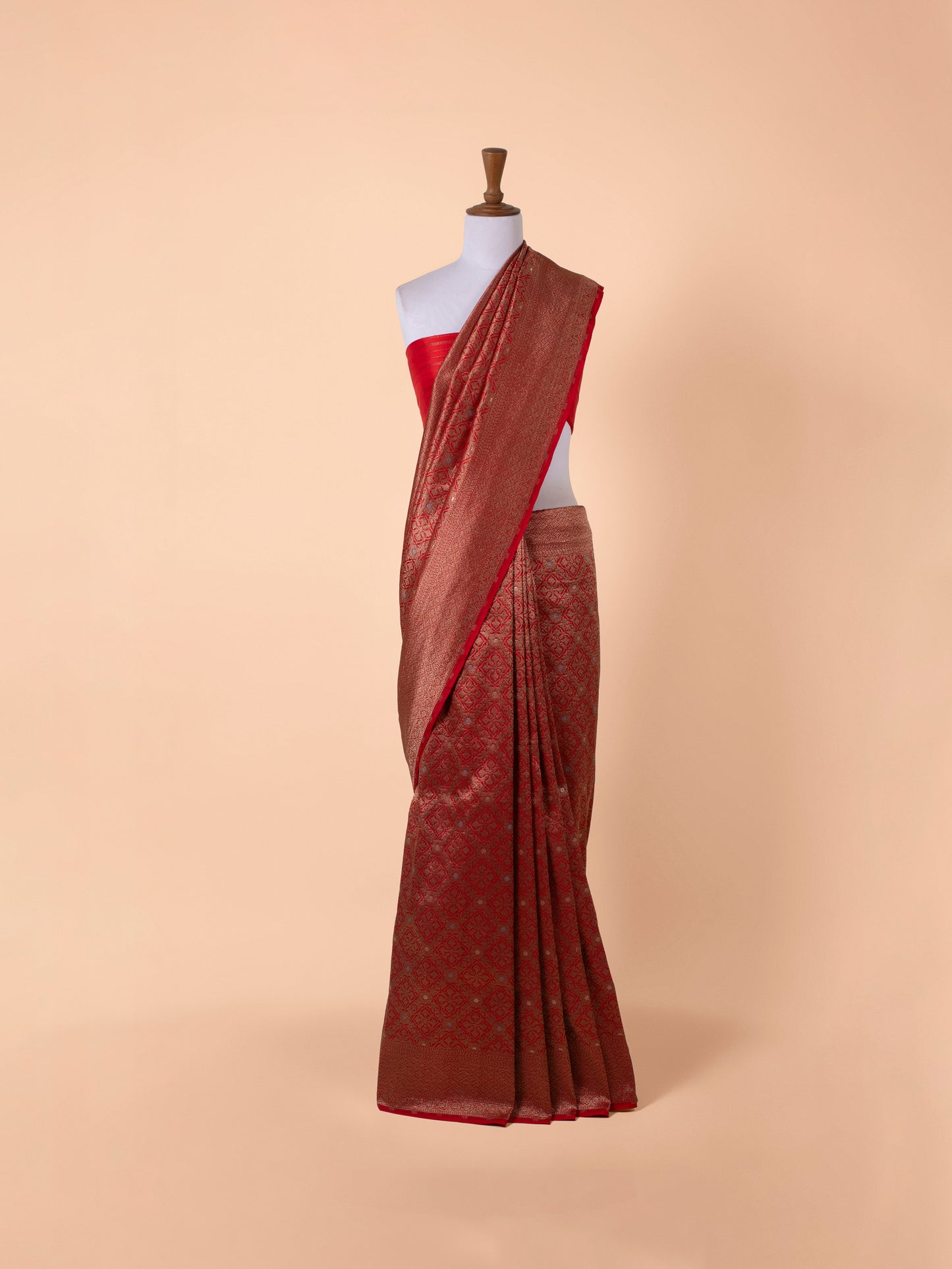 Handwoven Red Silk Saree