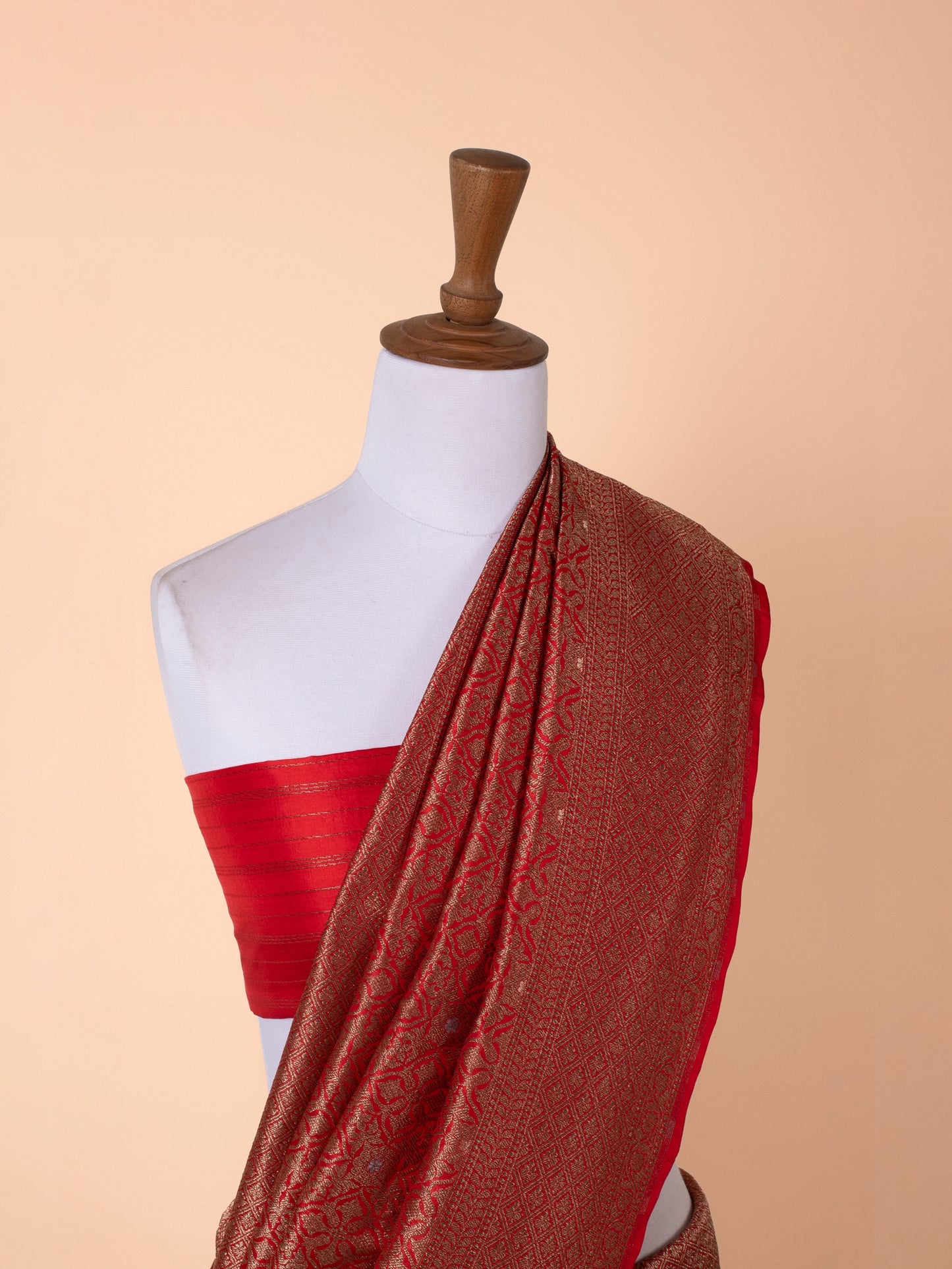 Handwoven Red Silk Saree