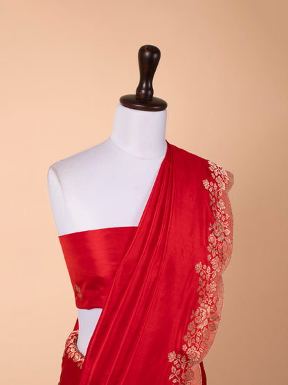 Handwoven Red Silk Saree