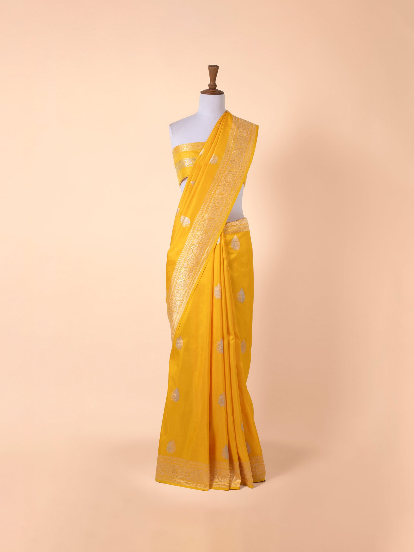 Handwoven Yellow Silk Saree