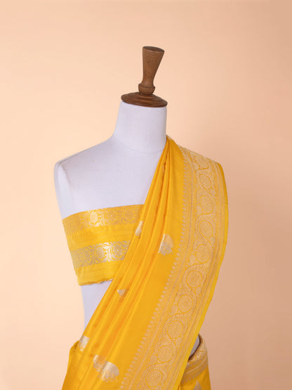 Handwoven Yellow Silk Saree