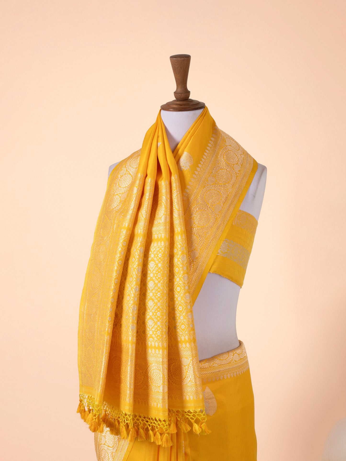 Handwoven Yellow Silk Saree