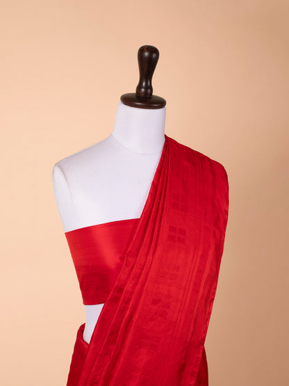 Handwoven Red Silk Saree