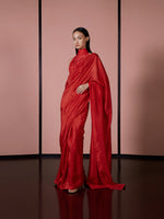 Handwoven Ruby Red Silk Saree