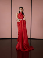 Handwoven Ruby Red Silk Saree