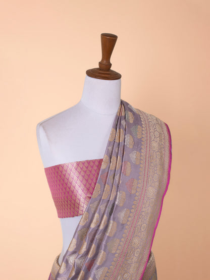 Handwoven Purple Georgette Saree