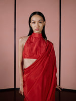 Handwoven Ruby Red Silk Saree