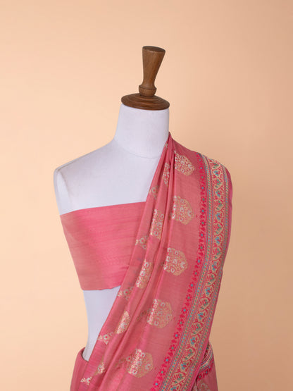 Handwoven Pink Silk Saree