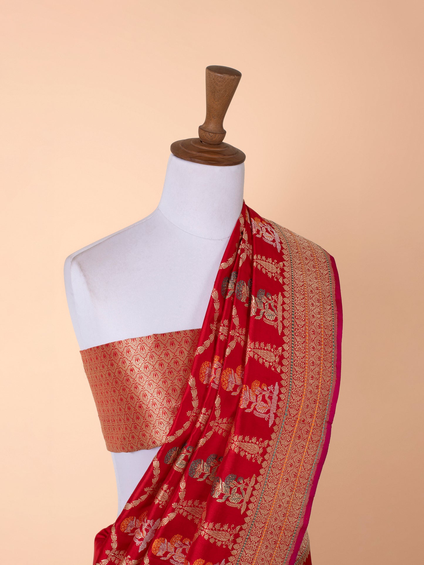 Handwoven Red Silk Saree