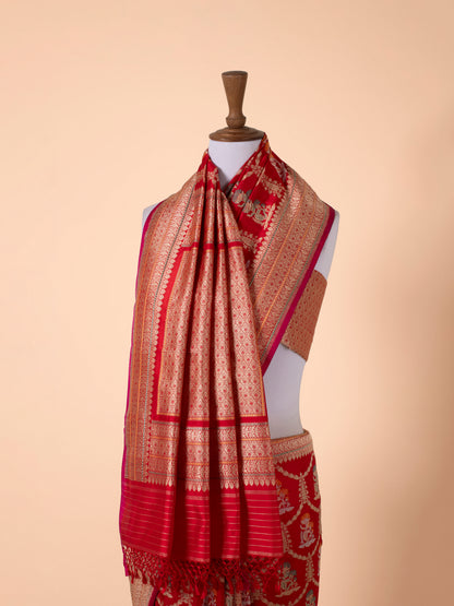 Handwoven Red Silk Saree