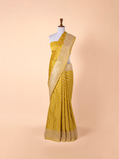 Handwoven Mustard Silk Saree