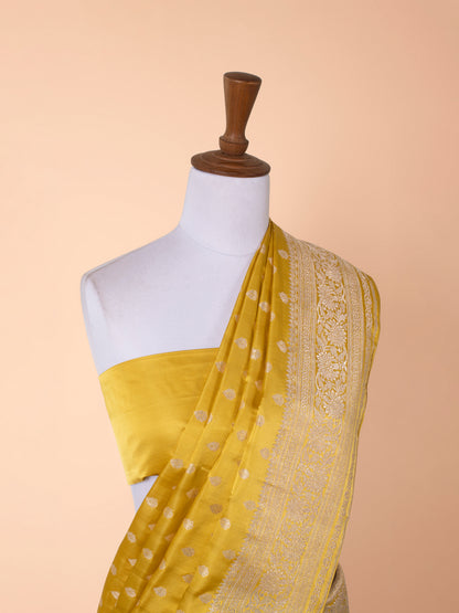 Handwoven Mustard Silk Saree