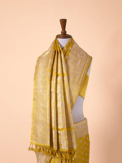 Handwoven Mustard Silk Saree