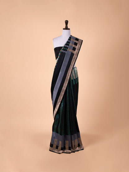 Handwoven Black Silk Saree