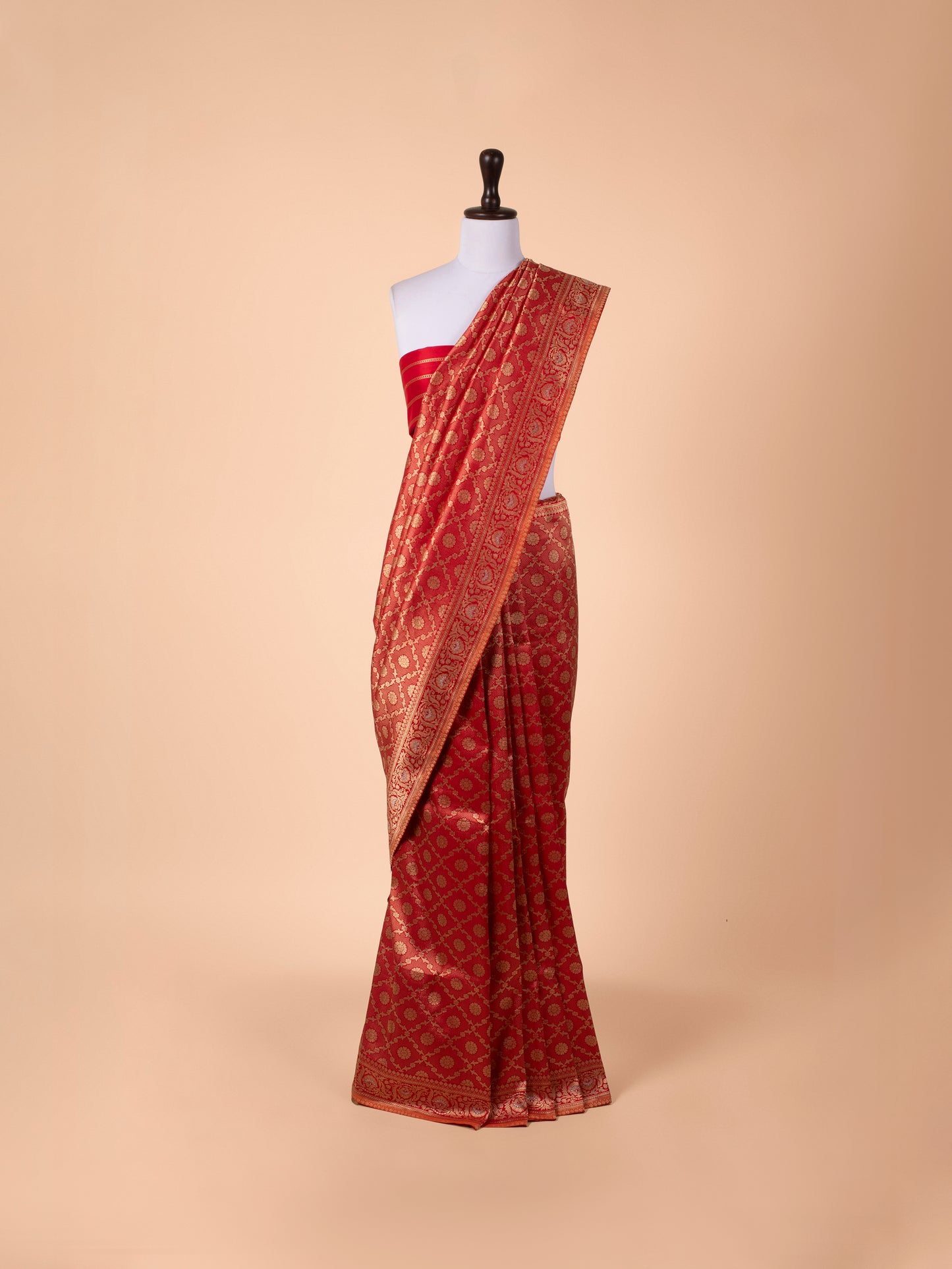 Handwoven Red Silk Saree