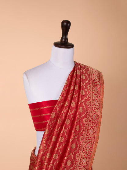 Handwoven Red Silk Saree