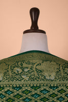 Handwoven Green Bandhani Georgette Dupatta