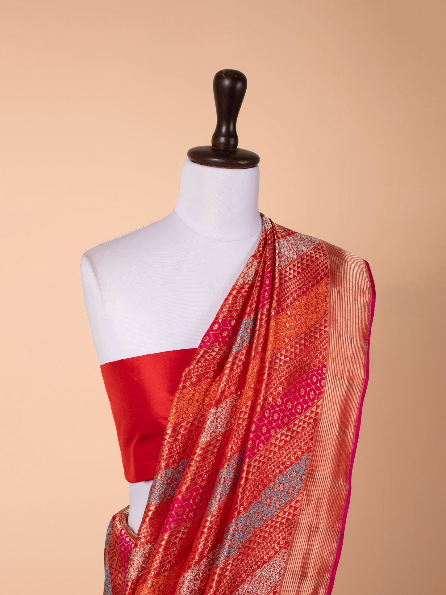 Handwoven Red Silk Saree