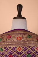 Handwoven Purple Bandhani Georgette Dupatta