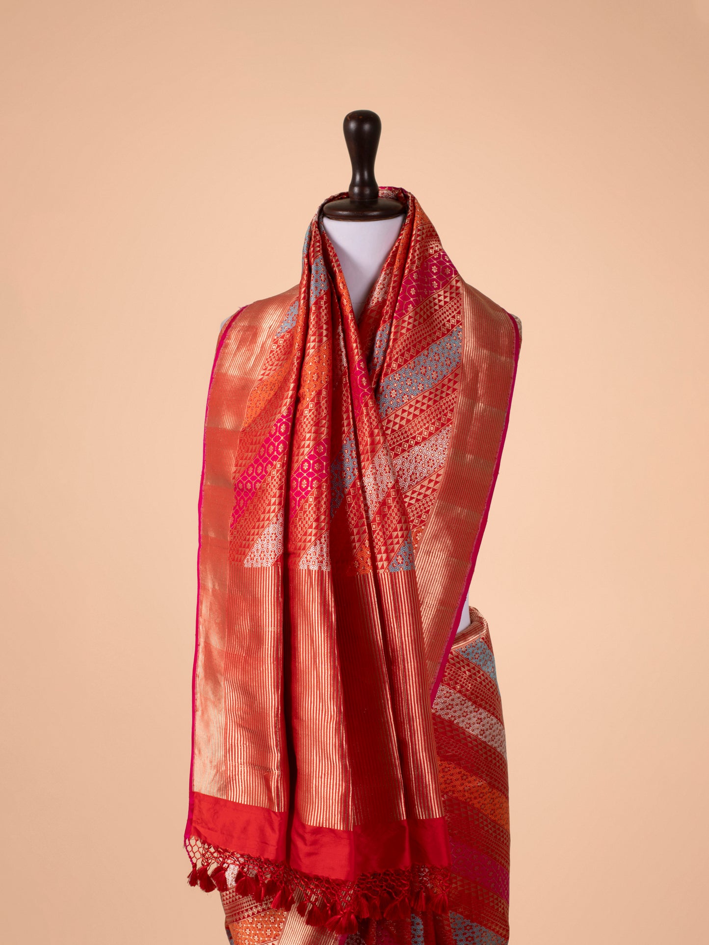 Handwoven Red Silk Saree