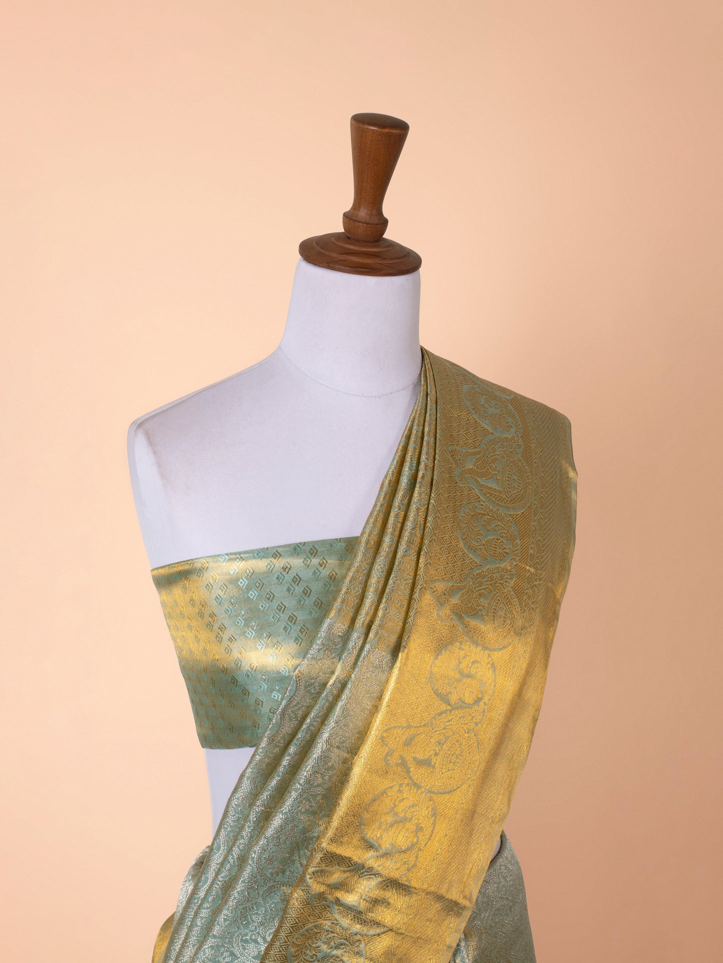 Handwoven Pista Green Silk Saree