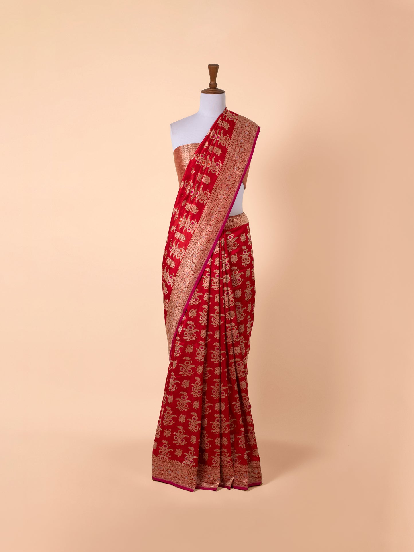 Handwoven Red Silk Saree