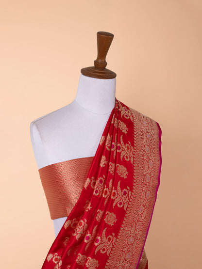 Handwoven Red Silk Saree