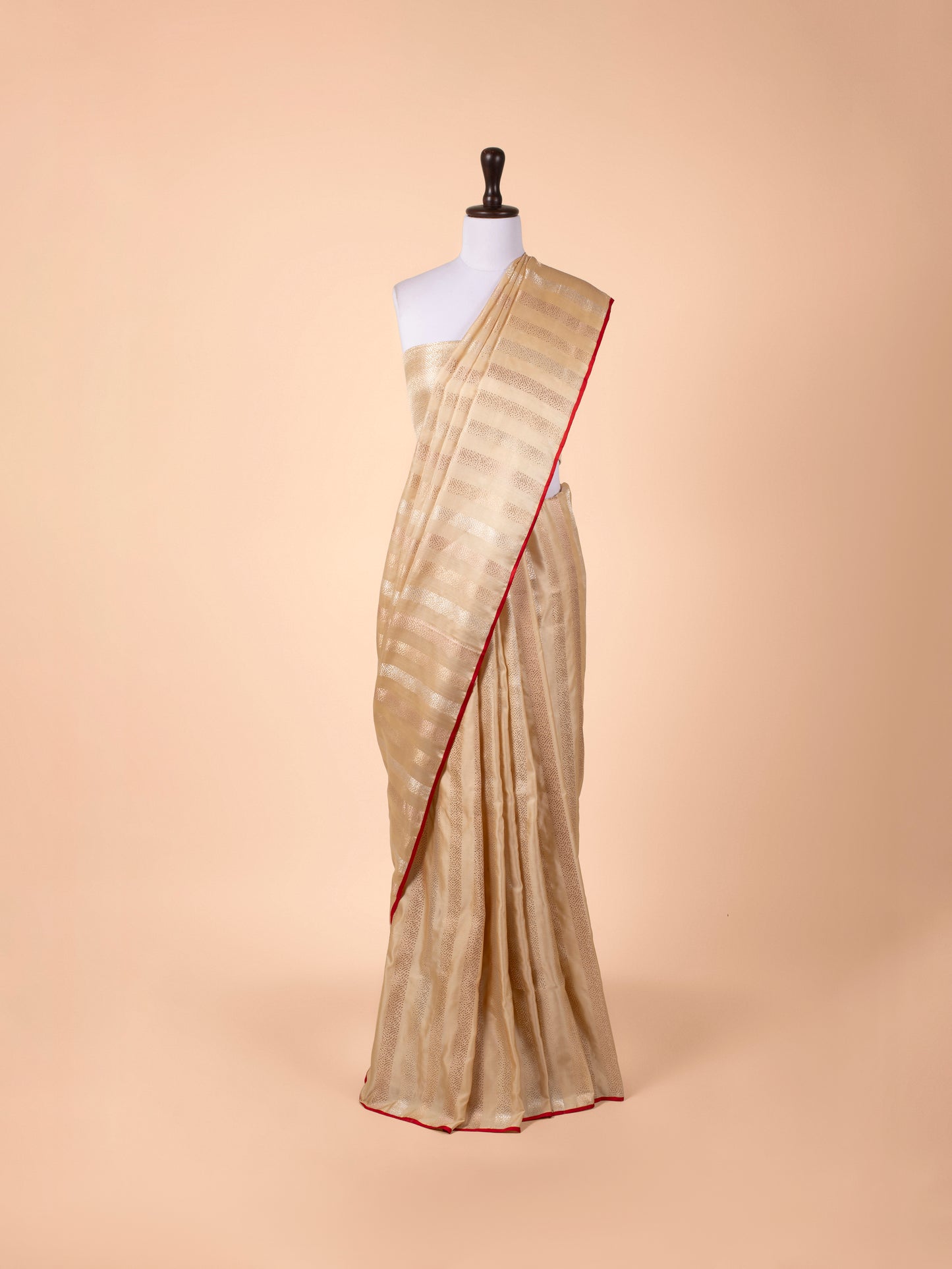 Handwoven Beige Silk Saree