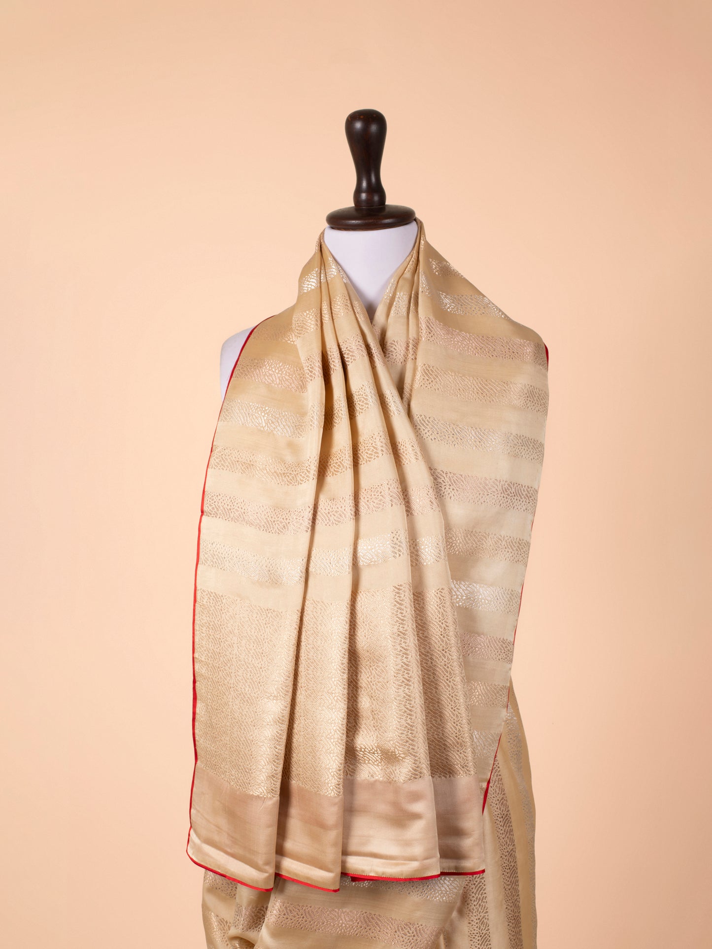 Handwoven Beige Silk Saree