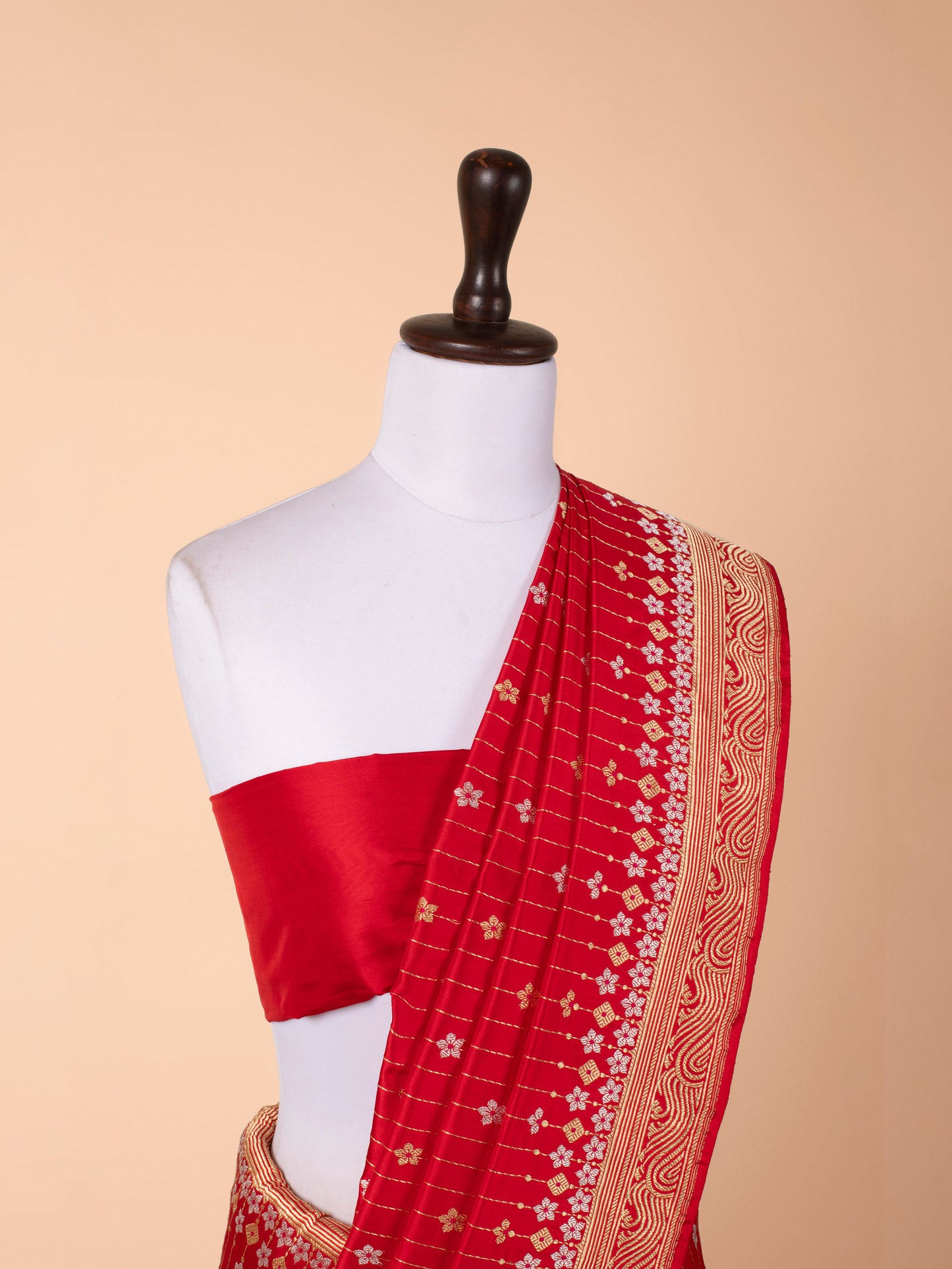 Handwoven Red Silk Saree