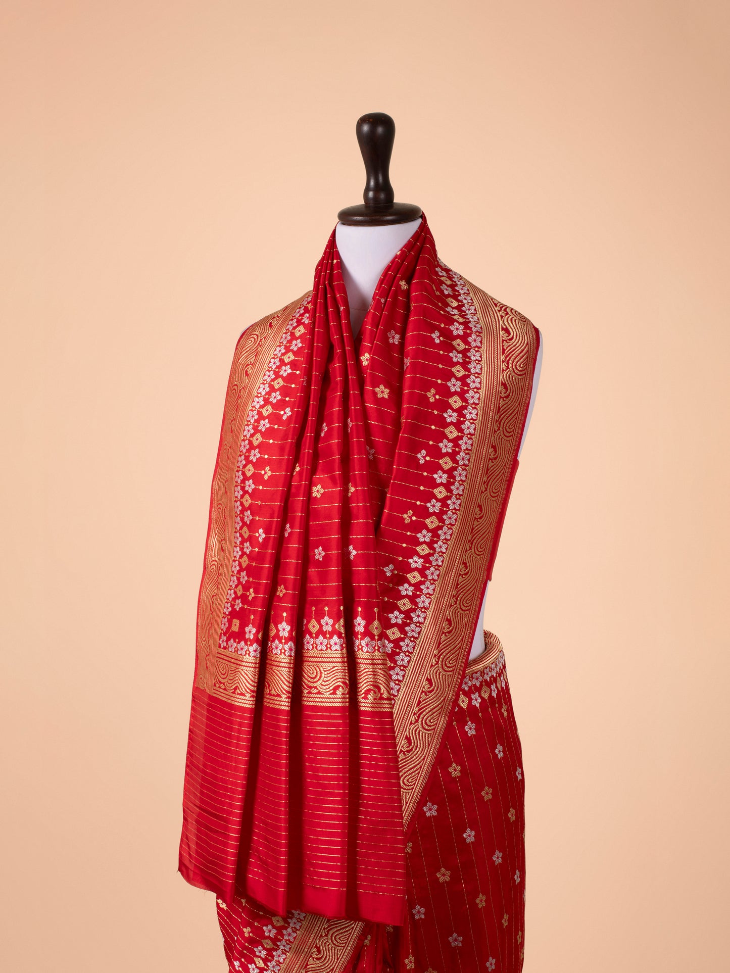 Handwoven Red Silk Saree