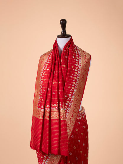 Handwoven Red Silk Saree