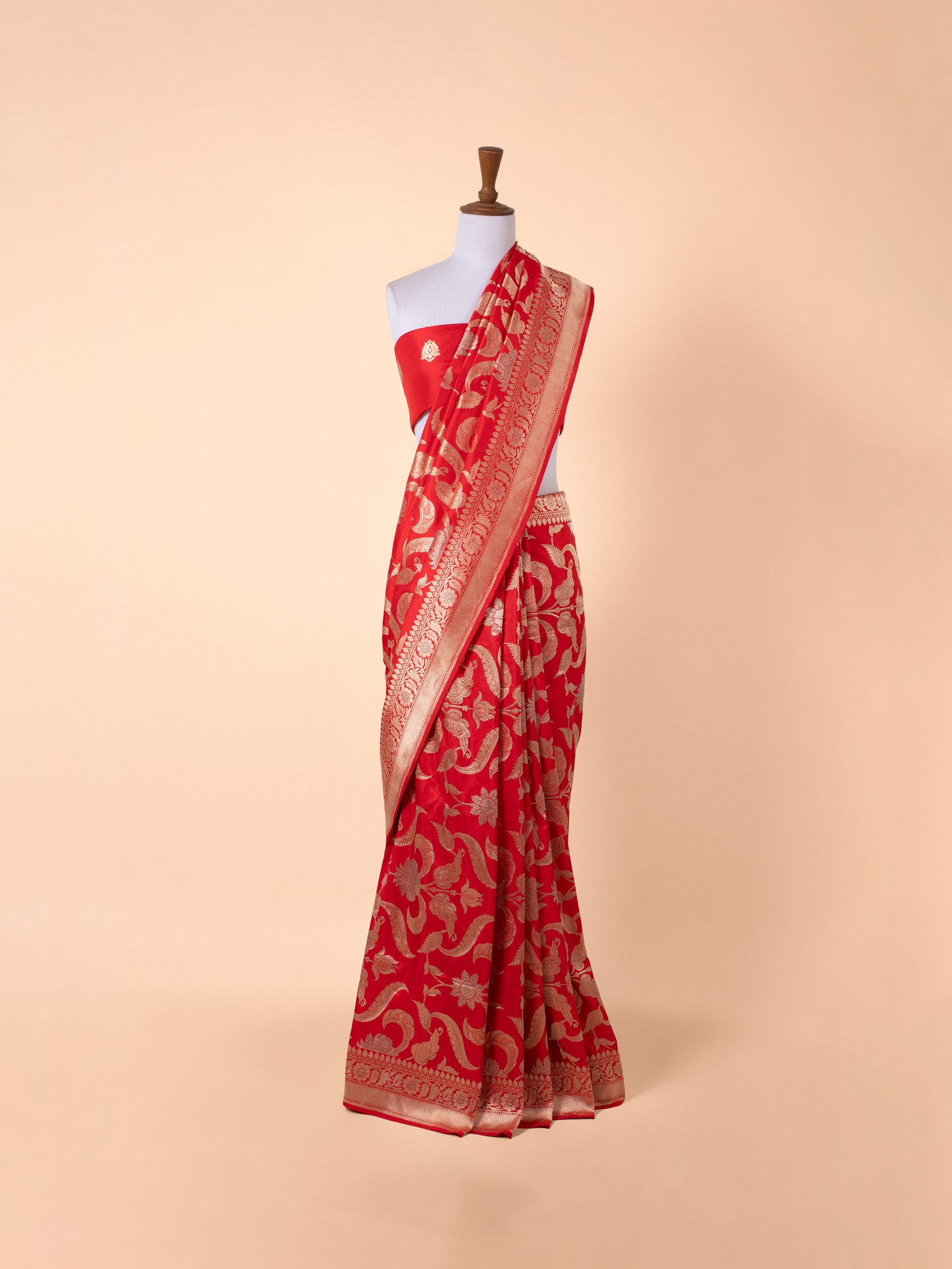 Handwoven Red Silk Saree