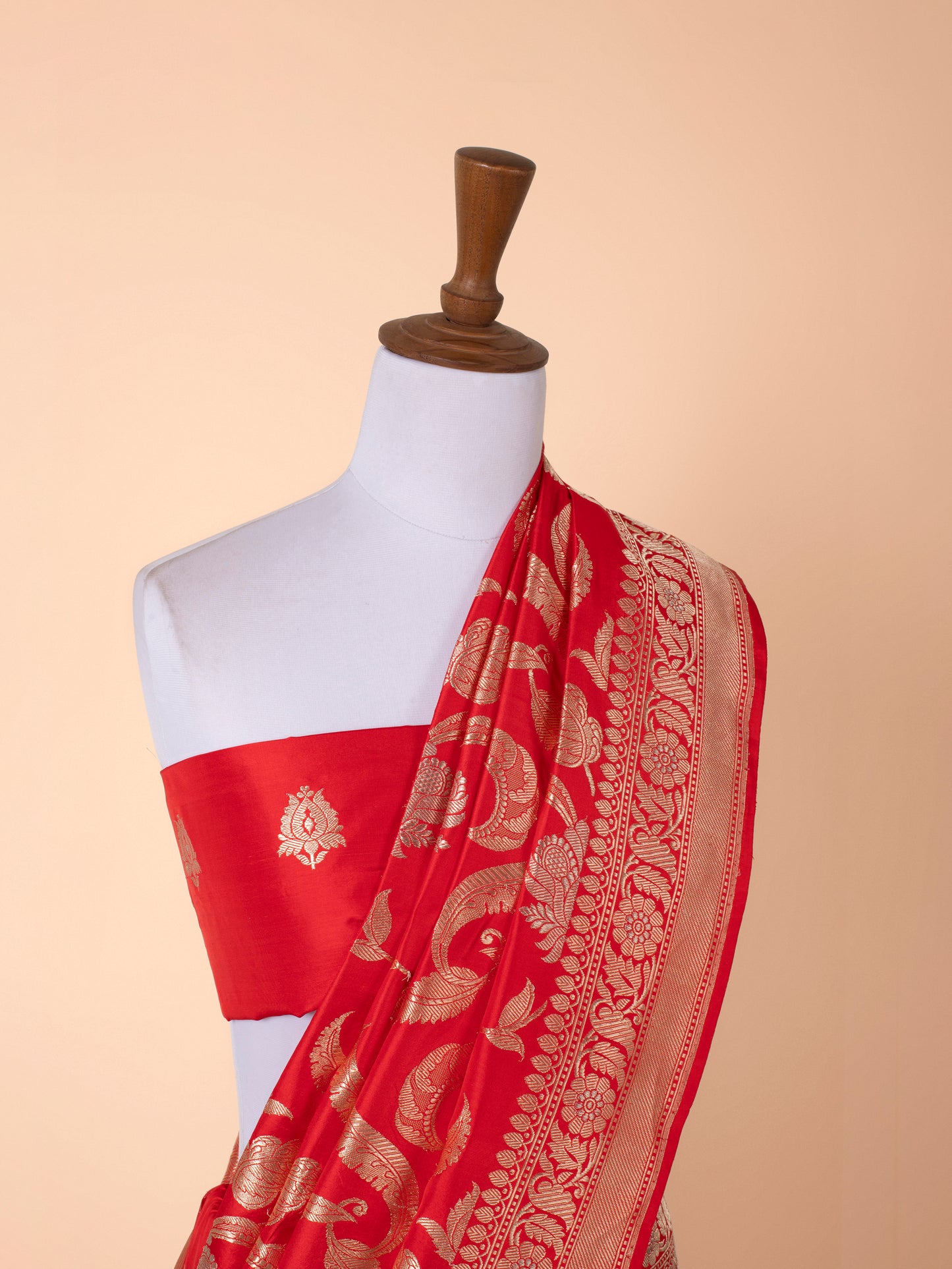 Handwoven Red Silk Saree