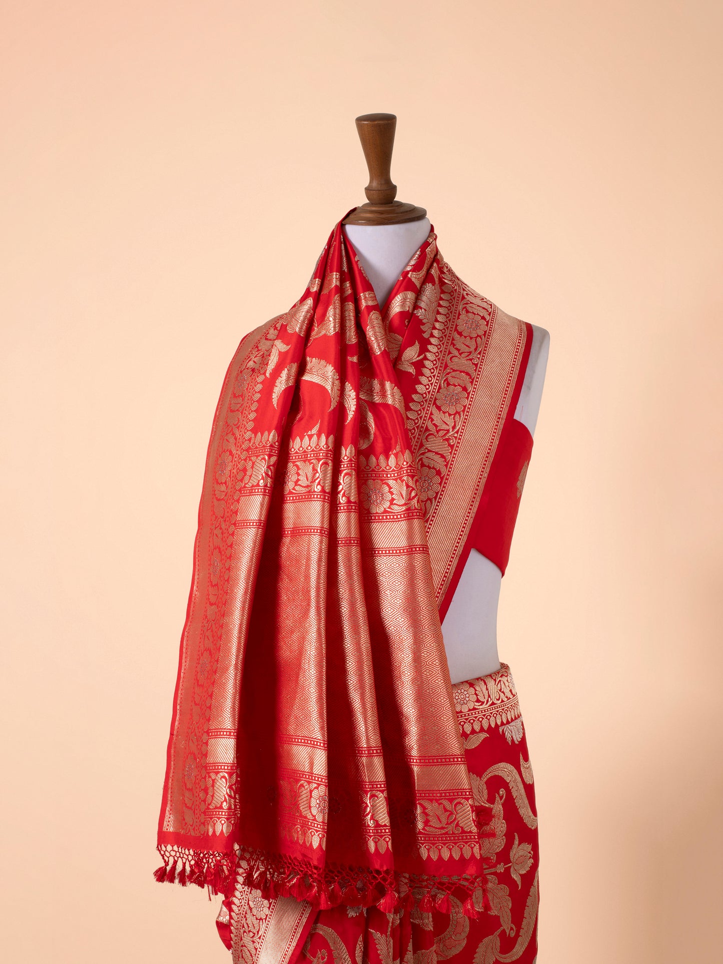 Handwoven Red Silk Saree