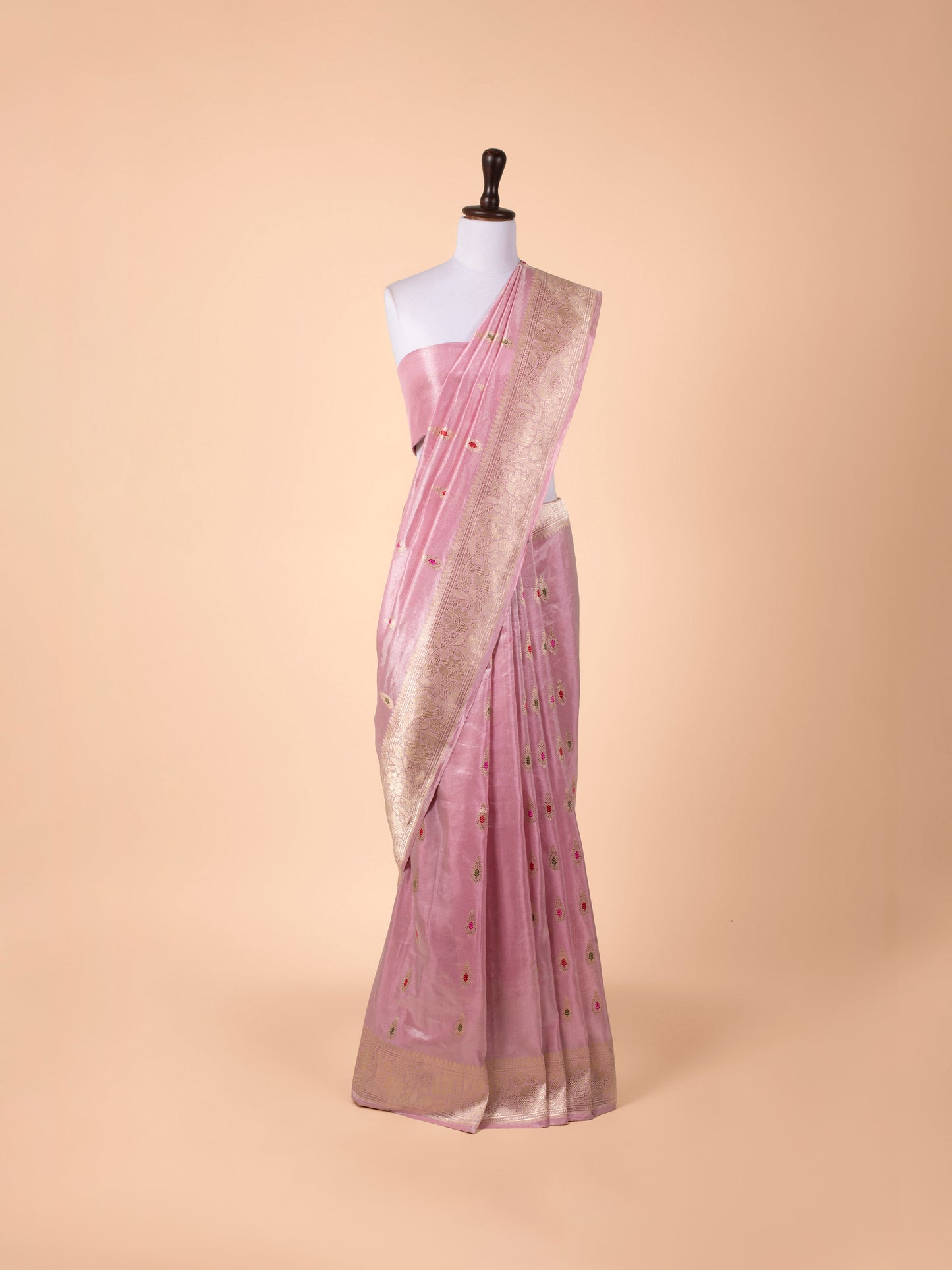 Handwoven Pink Silk Saree