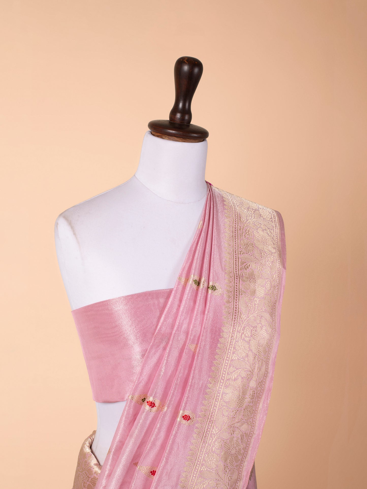 Handwoven Pink Silk Saree