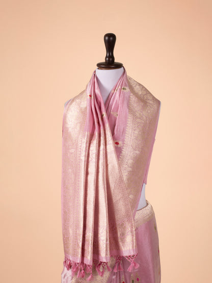 Handwoven Pink Silk Saree