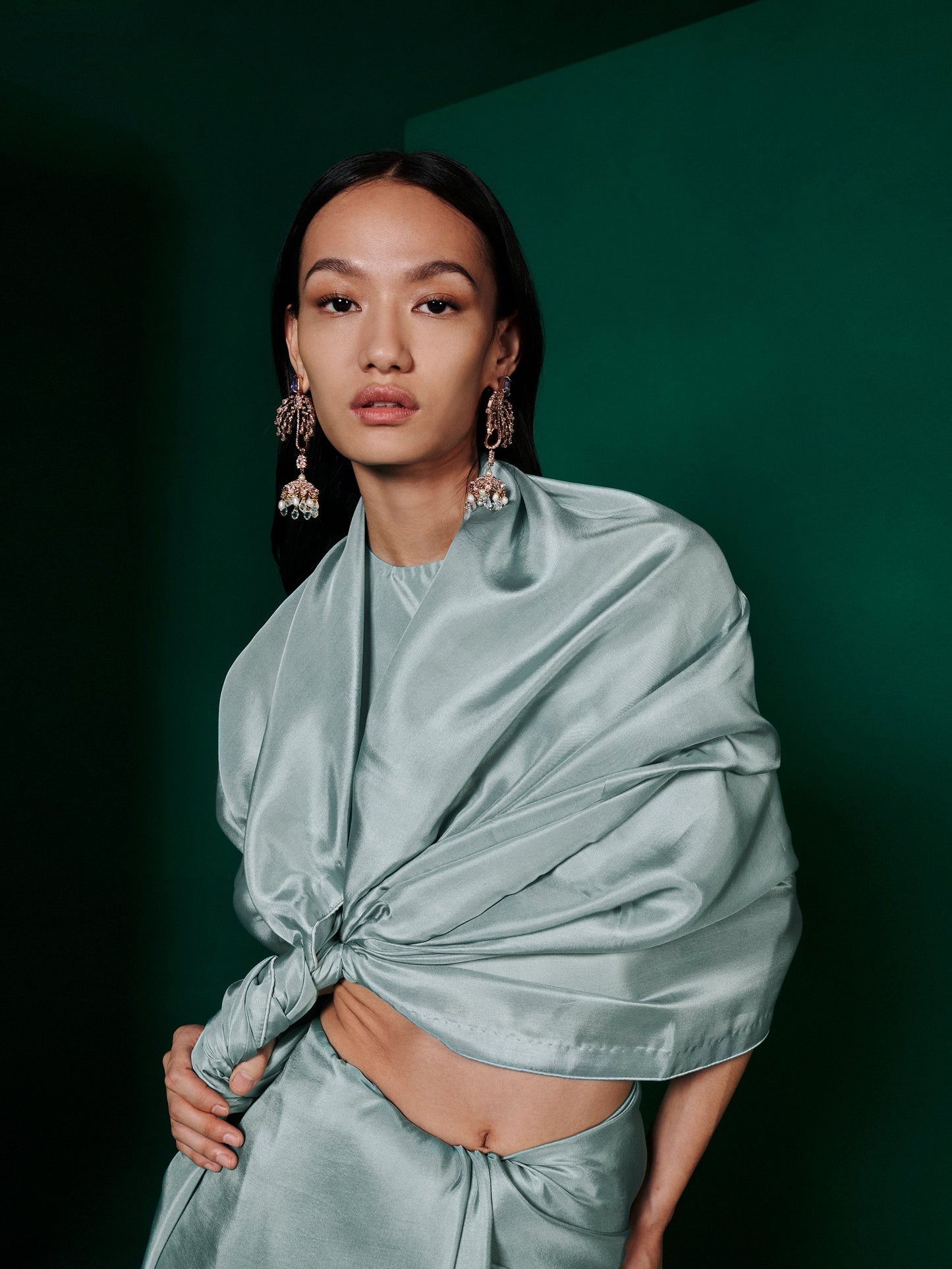 Handwoven Ice Blue Silk Saree