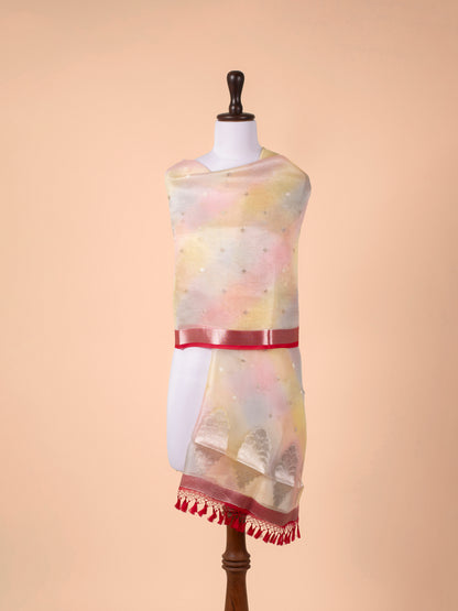 Handwoven Multicolor  Tissue Dupatta