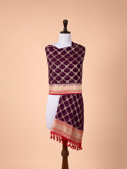 Handwoven Purple Georgette Dupatta