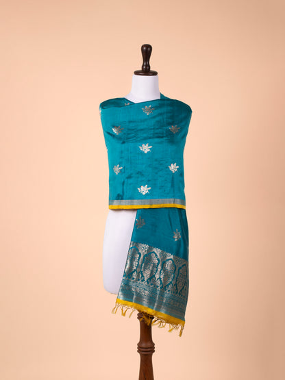 Handwoven Green Silk Dupatta