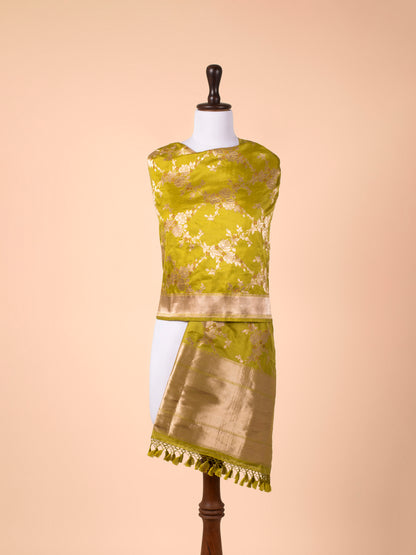 Handwoven Green Silk Dupatta