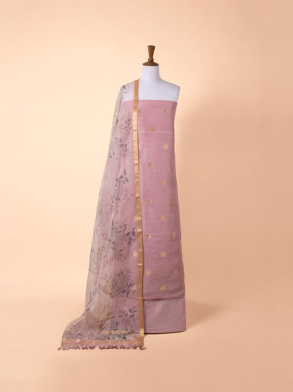 Handwoven Mauve Linen  Suit  Piece