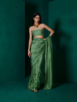 Handwoven Forest Green Silk Saree